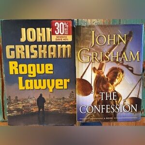 John Grisham Hardcover Books-Rogue Lawyer & The Confession